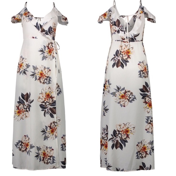 Love Beach White Floral Off Shoulder Dress - Picture 7 of 8